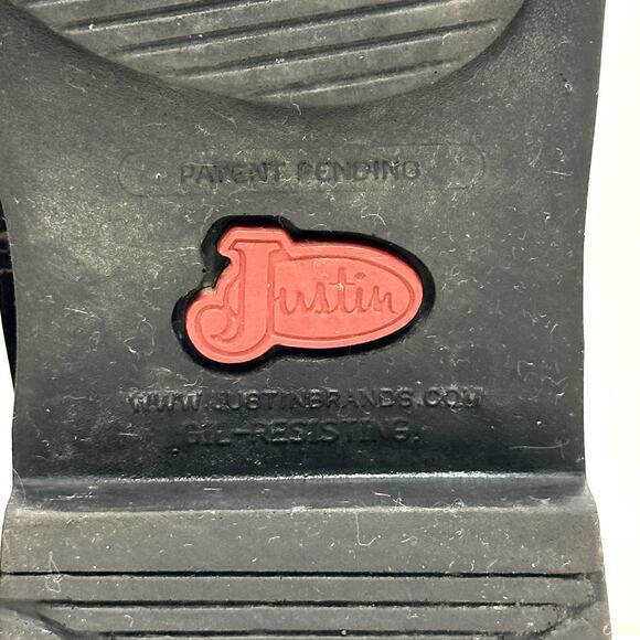 Justin Men's 761 8" Double Comfort Collection Work Boot Kiltie Made in USA 8.5 - Picture 8 of 10